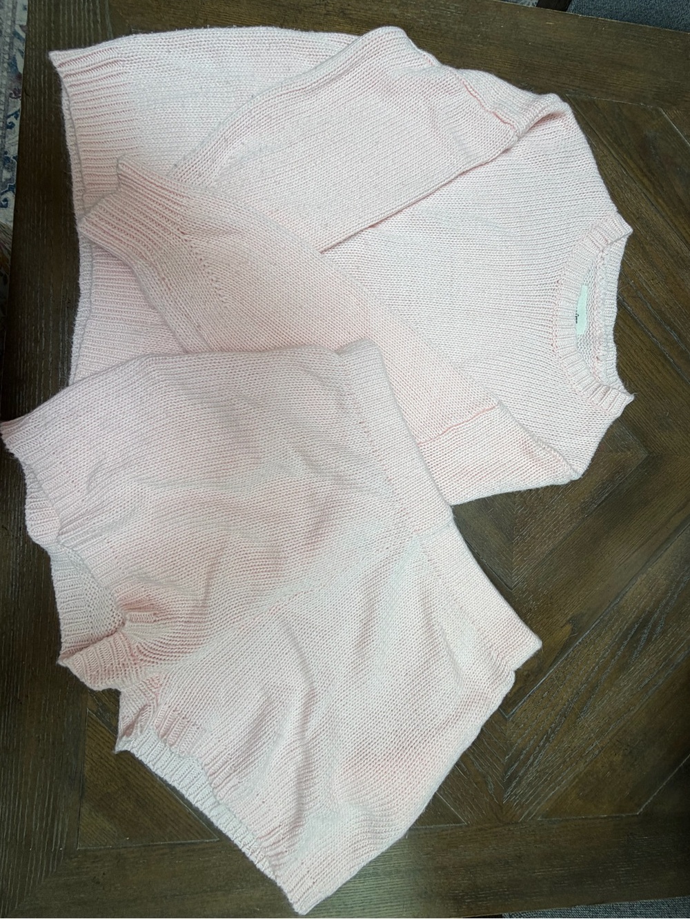 LaVouté Pink Knit 2-Piece Sweater & Shorts Set XL - Picture 2 of 4